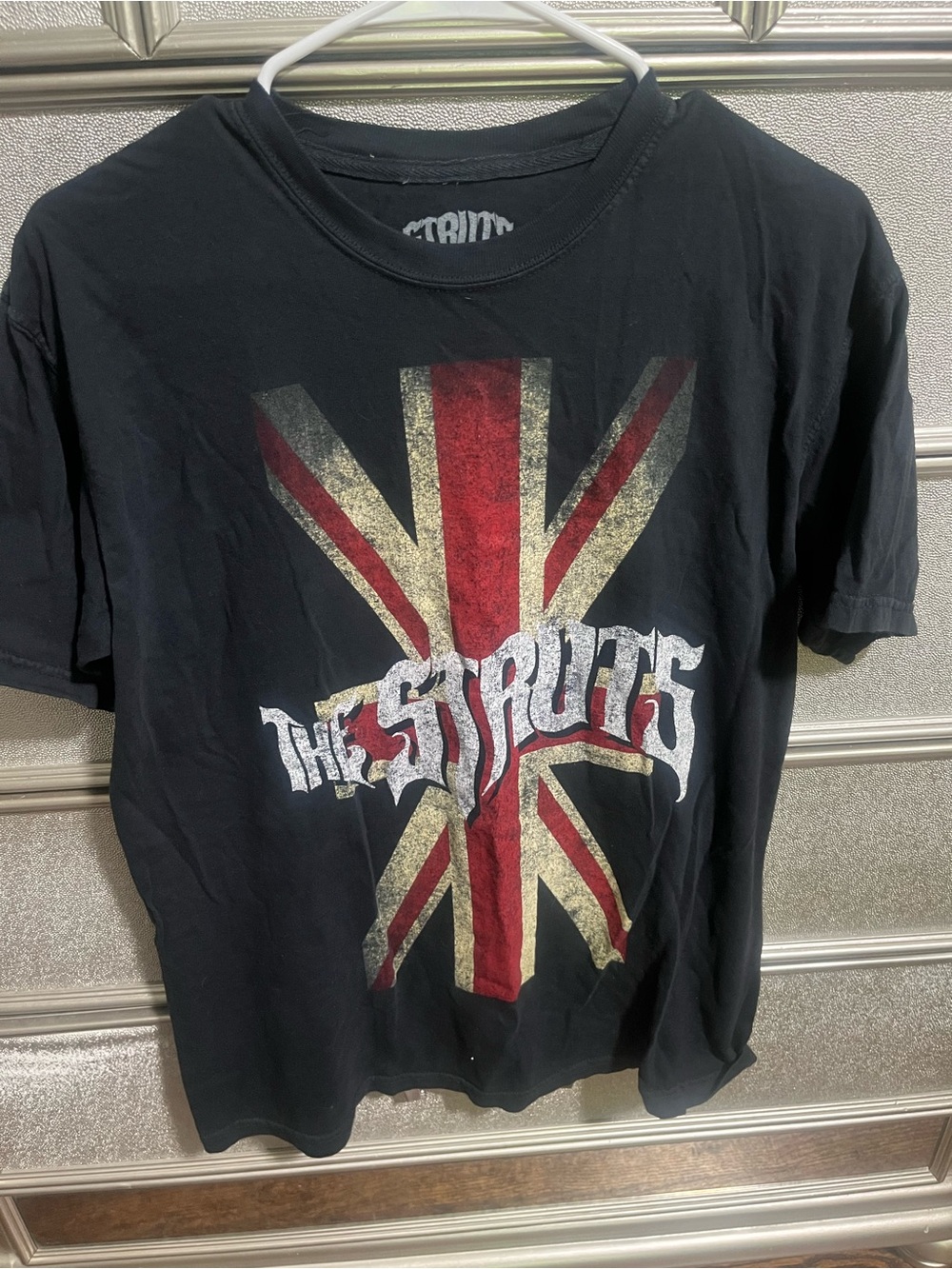 Black Graphic Short Sleeve Tee - Union Jack Print The Struts